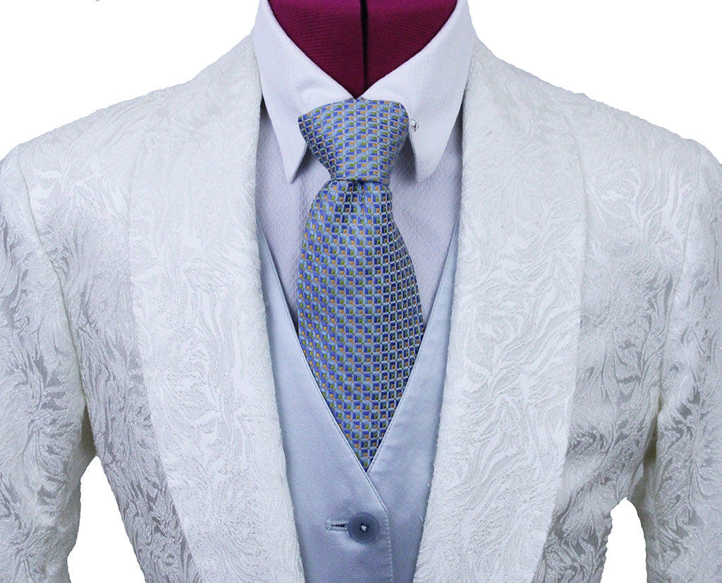 Day Coat Hawkewood White Raised Brocade