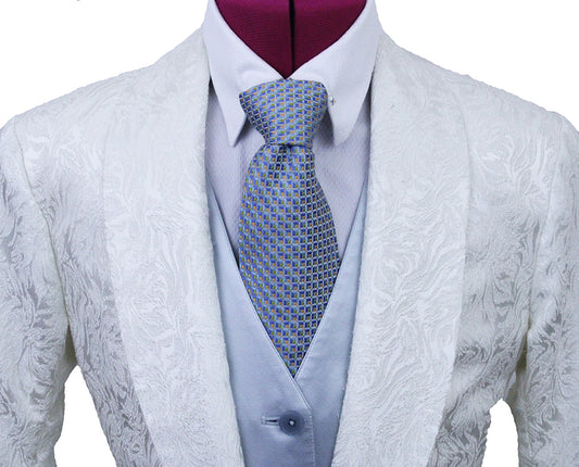 Day Coat Hawkewood White Raised Brocade