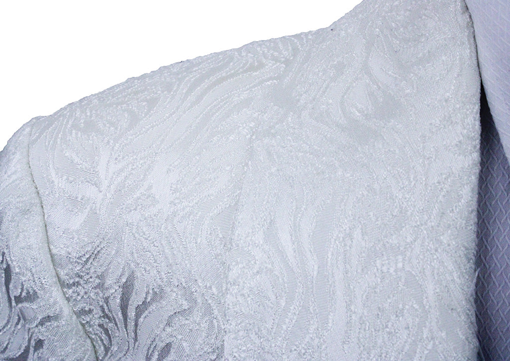 Day Coat Hawkewood White Raised Brocade