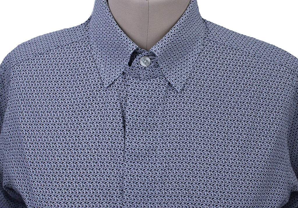 Shirt DeRegnaucourt Black and Silver Geometric