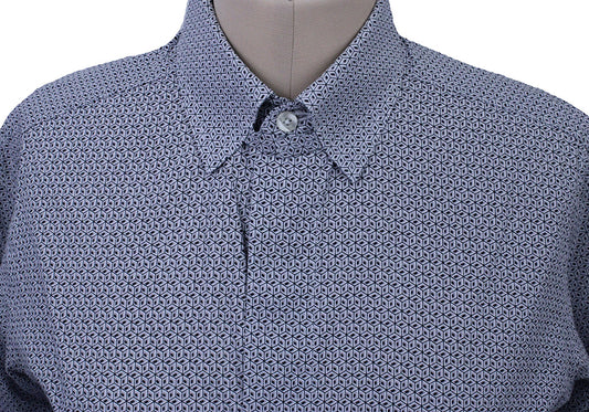 Shirt DeRegnaucourt Black and Silver Geometric