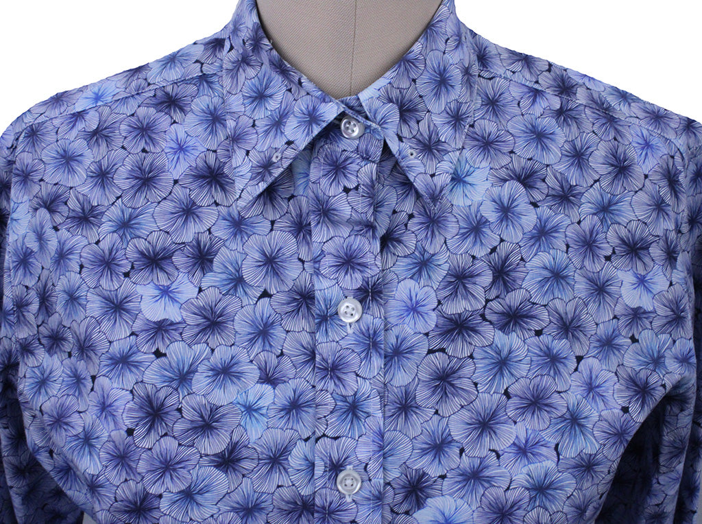 Shirt Becker Brothers Blue Floral Paisley