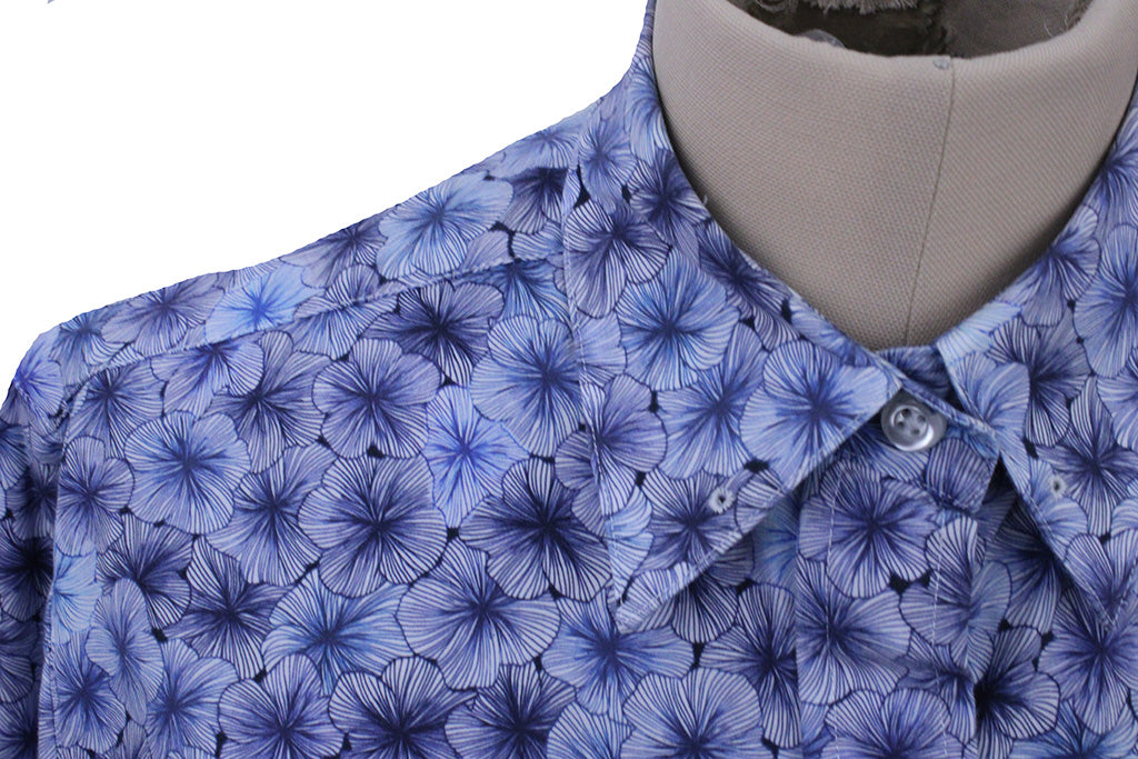 Shirt Becker Brothers Blue Floral Paisley