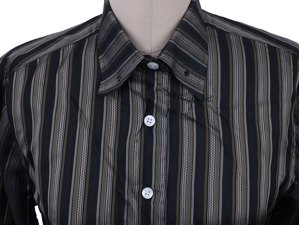 BRAND NEW! Show Season Black and Taupe Sateen Shirt