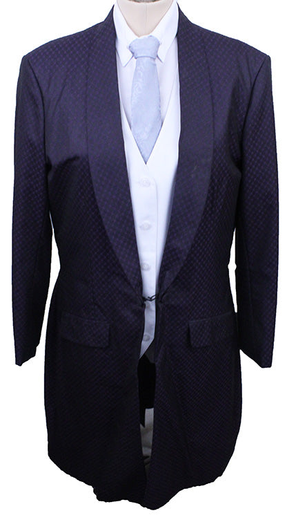 Day Coat Freddy Purple Circle Brocade