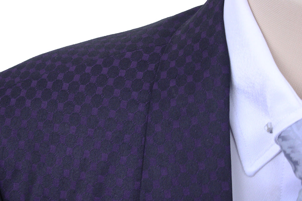 Day Coat Freddy Purple Circle Brocade