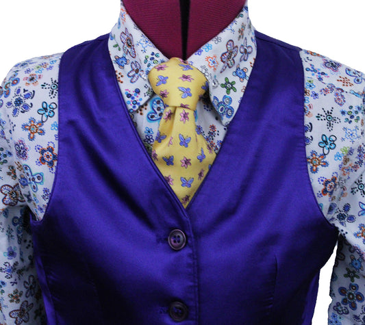 Vest Frierson Purple Satin Sheen