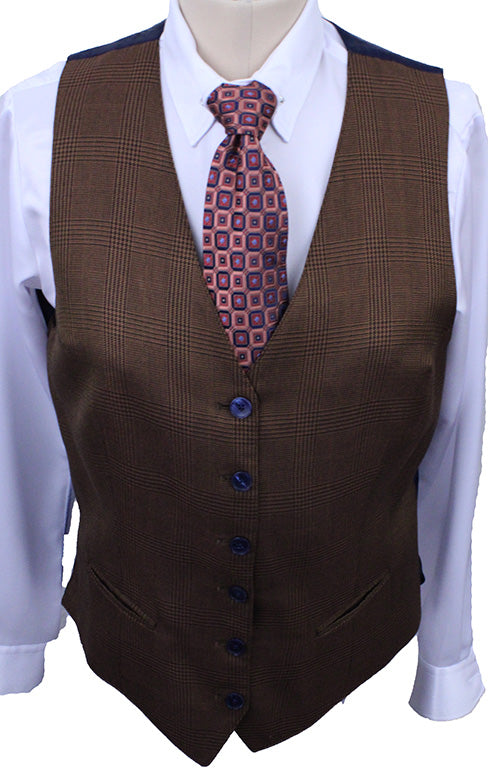 Vest DeRegnaucourt Copper Glenplaid