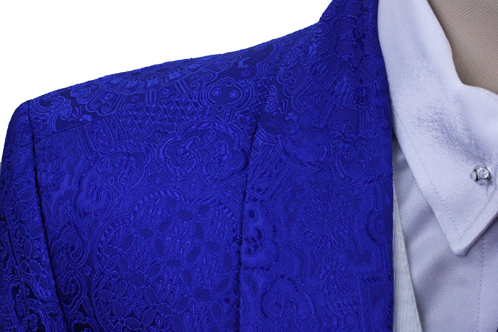 Day Coat Custom Sapphire Brocade