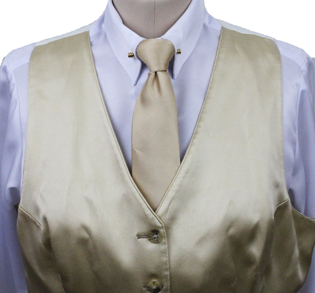 Vest DeRegnaucourt Gold Satin