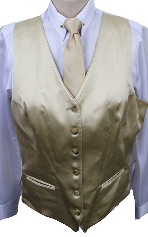 Vest DeRegnaucourt Gold Satin