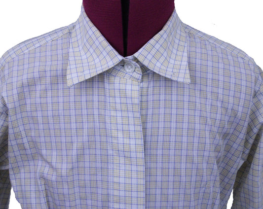 Shirt Show Yellow, White, and Blue Plaid