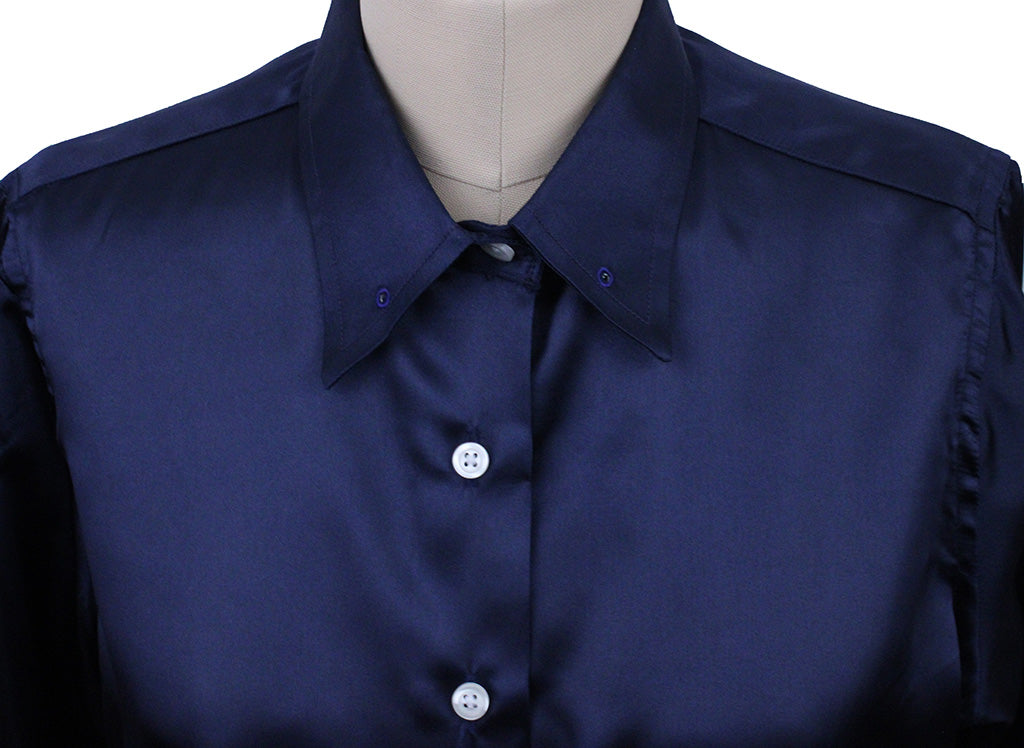 BRAND NEW! Show Season Midnight Navy Satin Shirt