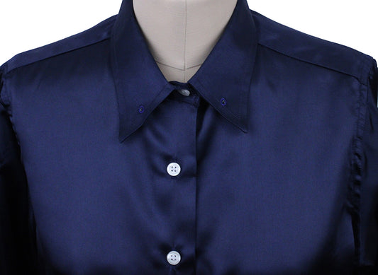 BRAND NEW! Show Season Midnight Navy Satin Shirt