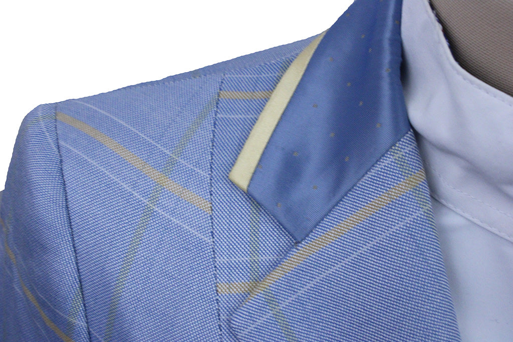 BRAND NEW! Show Season Light Blue with Yellow Glenplaid Hunt Coat