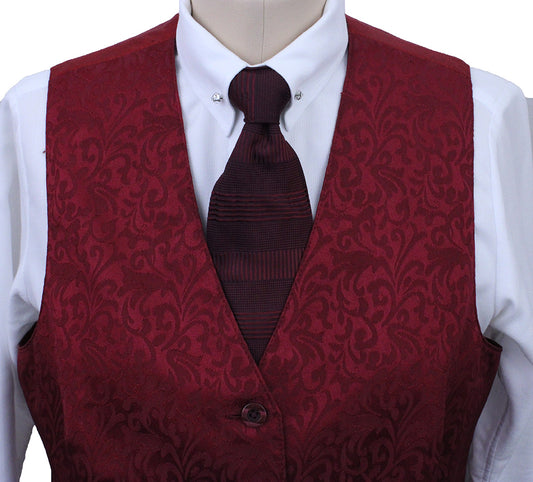 Vest Issued By Ellie May Cranberry Brocade