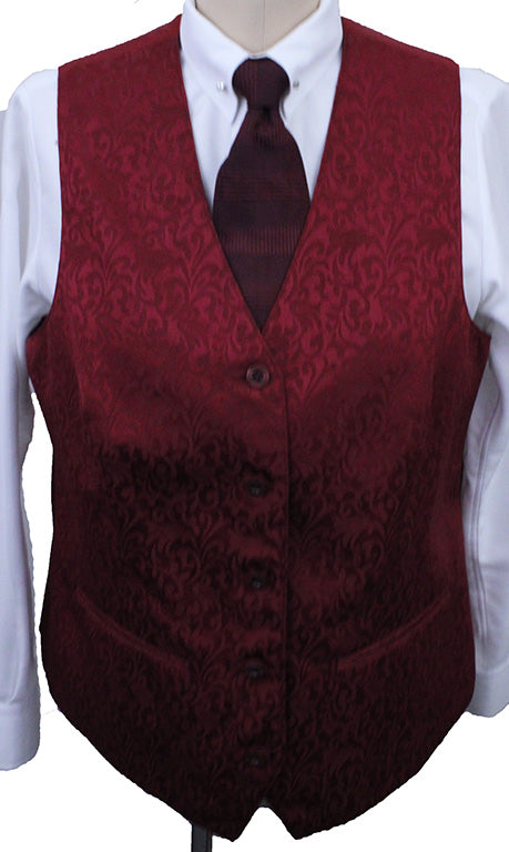 Vest Issued By Ellie May Cranberry Brocade