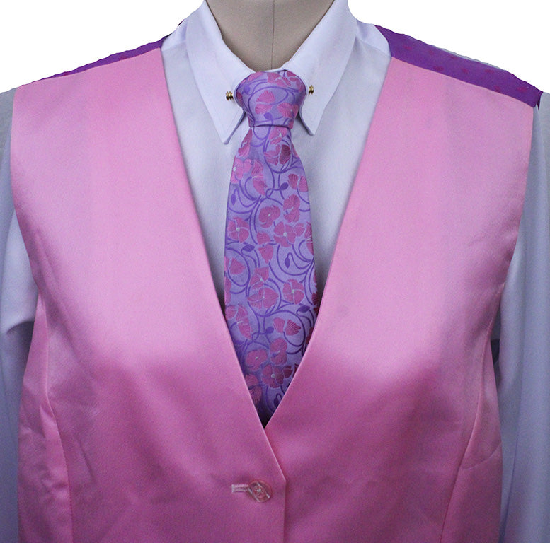 Vest Equestrian Touch Pink Satin