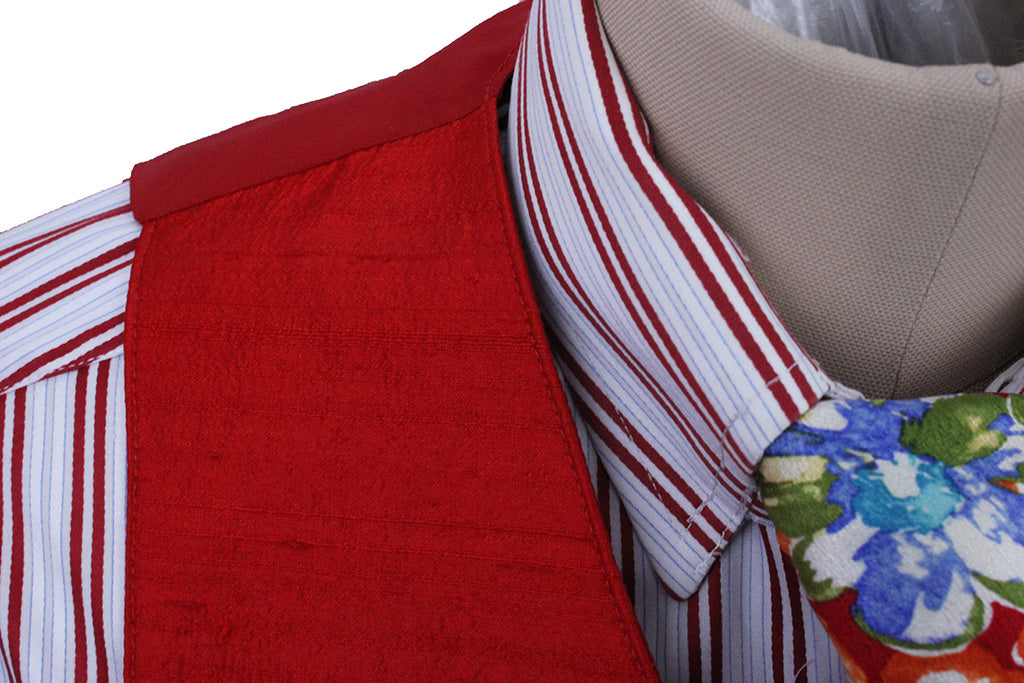 Vest Custom Red Silk