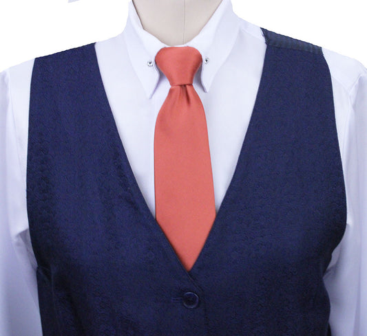 Vest DeRegnaucourt Navy Floral Brocade