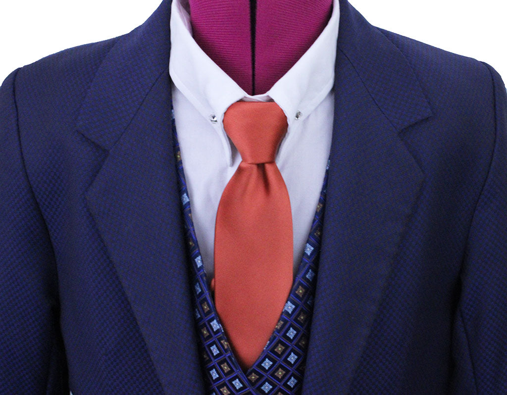 Day Suit Marsha DeArriaga Medium Blue and Copper Shadow Box Sheen