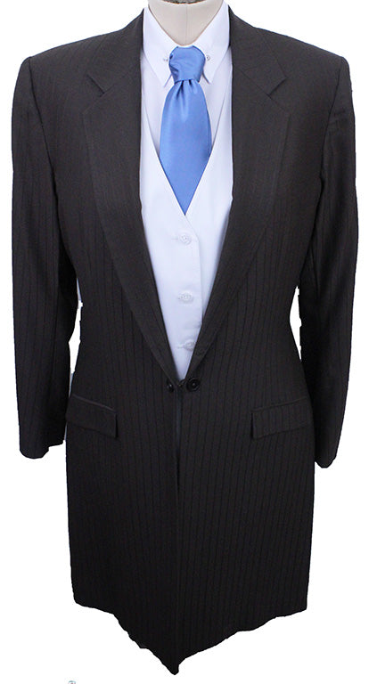 Day Suit Carl Meyers Brown Thin Shadow Stripe