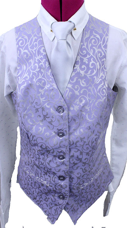 BRAND NEW! Becker Brothers Purple and Silver Paisley Vest