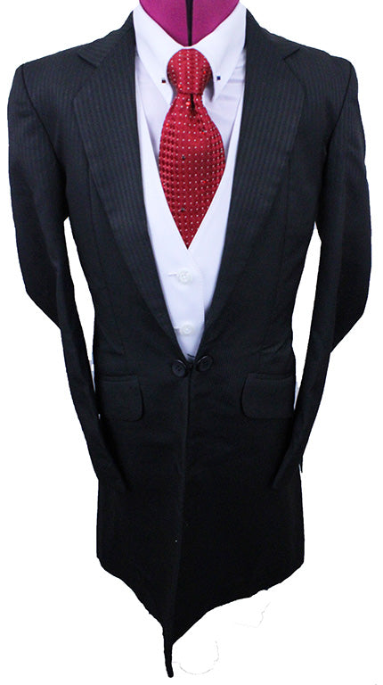 Day Suit Marsha DeArriaga Black Sheen Pinstripe