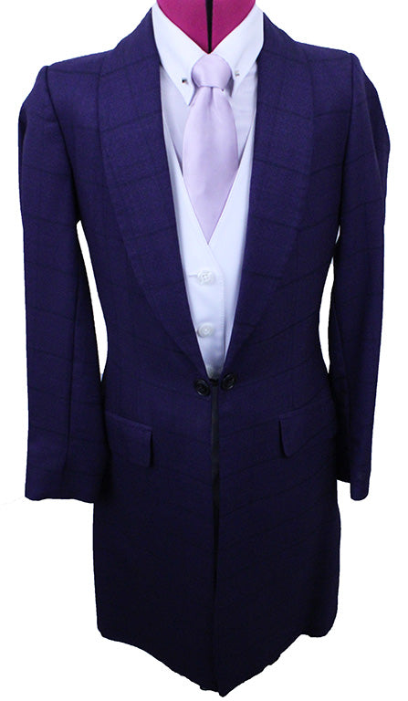 Day Coat Becker Brothers Royal Purple Windowpane