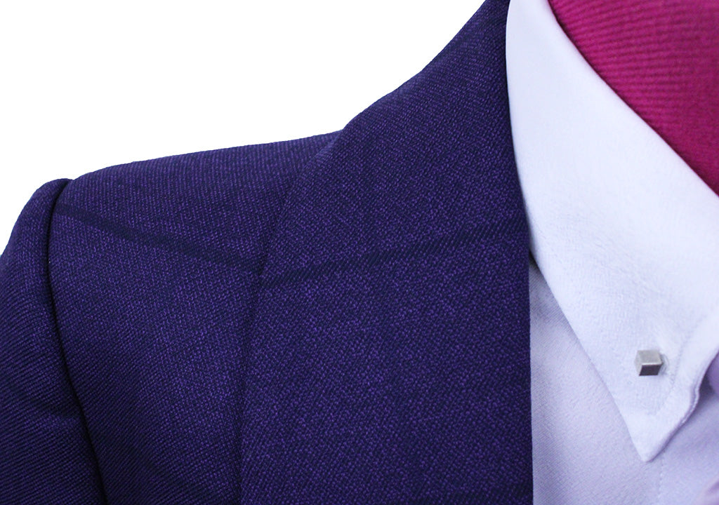 Day Coat Becker Brothers Royal Purple Windowpane