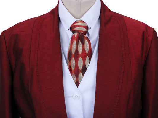 Day Coat Cambrai Red Sateen