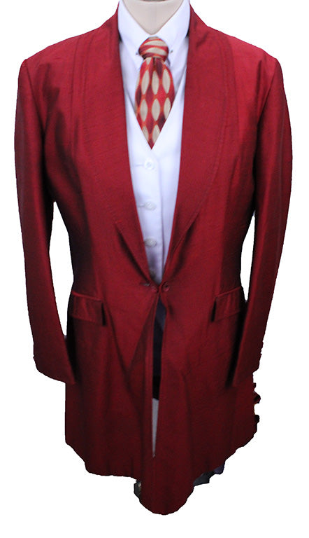 Day Coat Cambrai Red Sateen