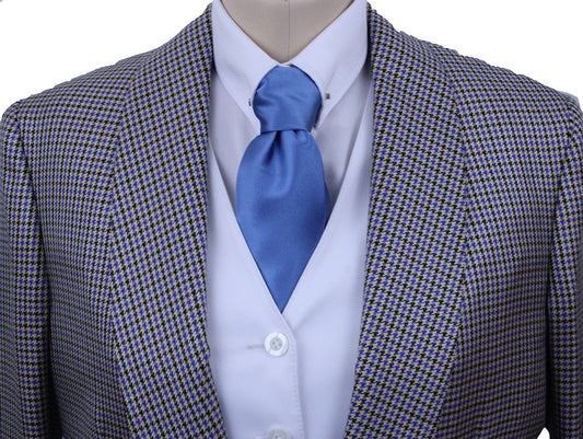 Day Coat Becker Brothers Gold with Black and Blue Houndstooth