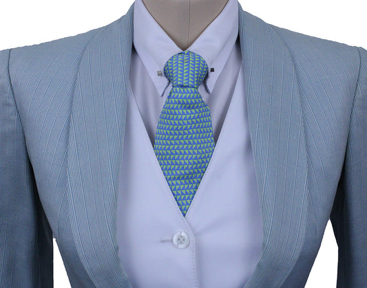 Day Coat Becker Brothers Aqua Thin Stripe