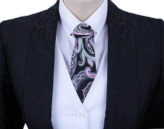 Day Coat Becker Brothers Black Paisley Brocade