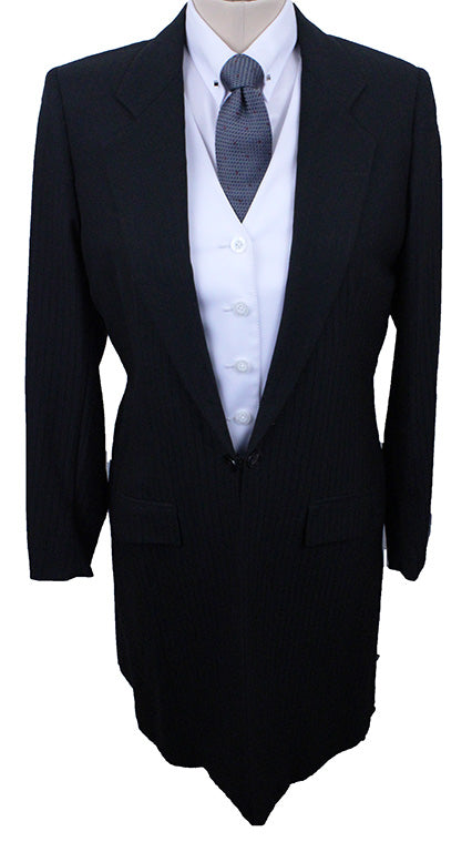 Day Suit Becker Brothers Thin Black Shadow Stripe