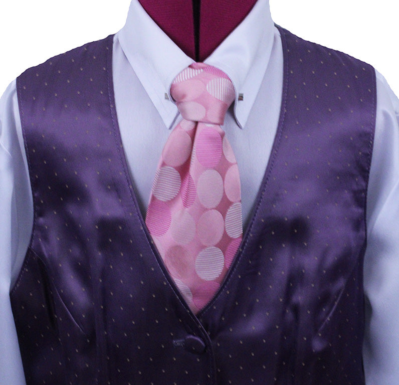 Vest Show Season Purple and Gold Dot