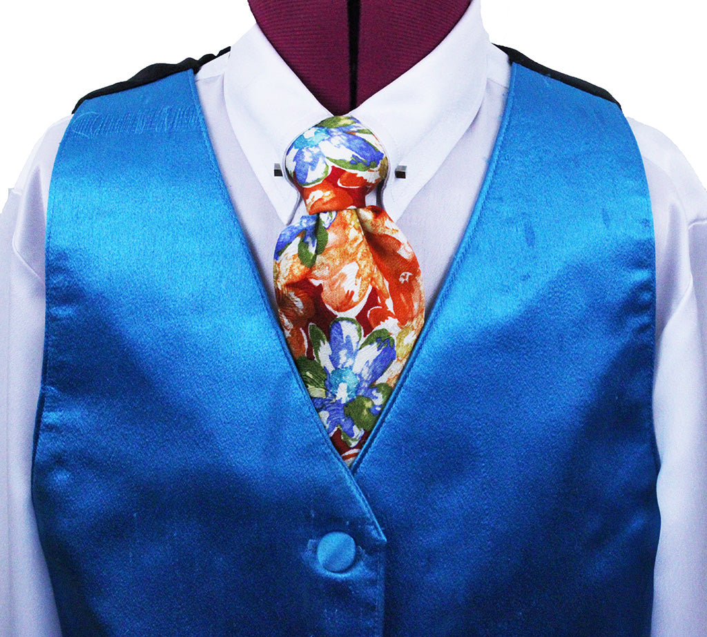 Vest Scintilla Teal Satin