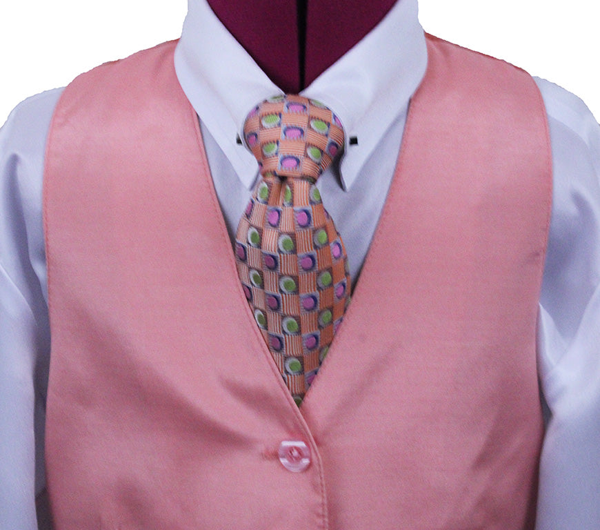 Vest Issued By Ellie May Peach Satin