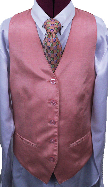 Vest Issued By Ellie May Peach Satin