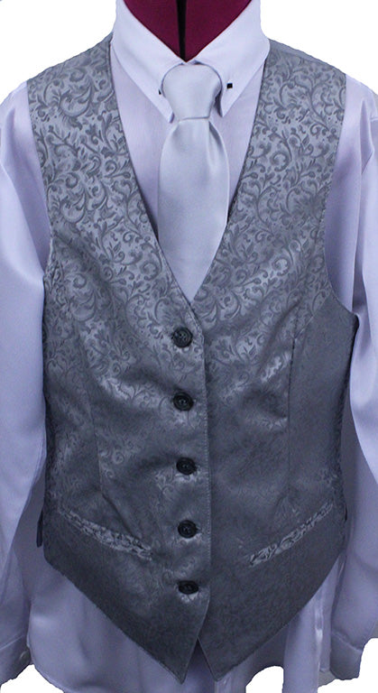 Vest Becker Brothers Silver Paisley