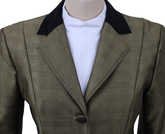 Hunt Coat Freddy Gold and Black Glenplaid with Black Breeches