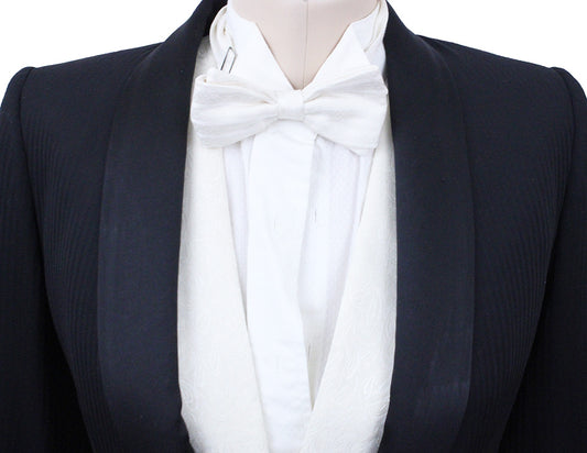 Formal Custom Black Thin Herringbone Shadow Stripe