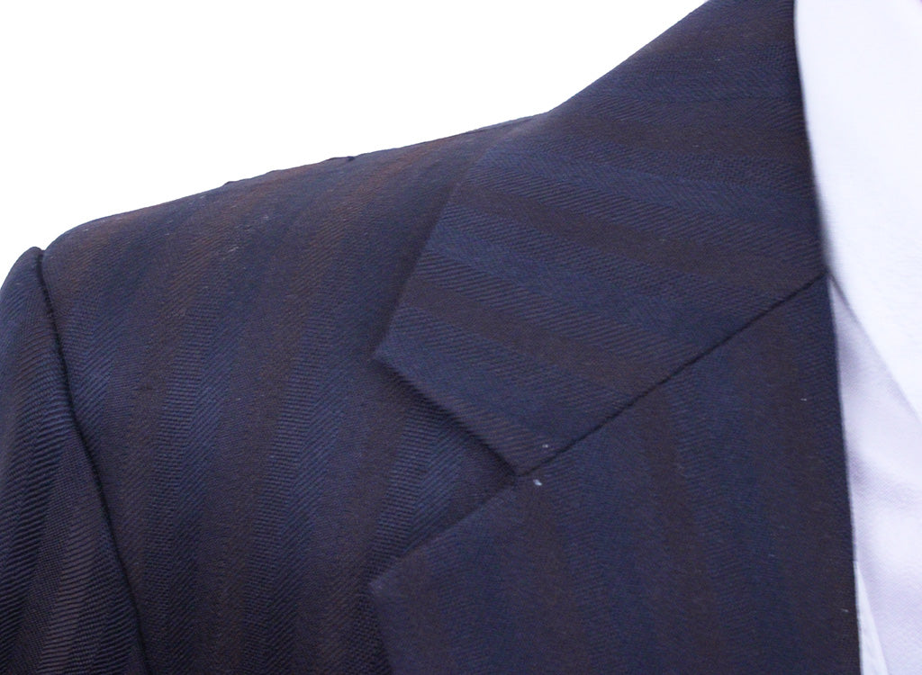 Day Suit Becker Brothers Charcoal and Brown Shadow Stripe