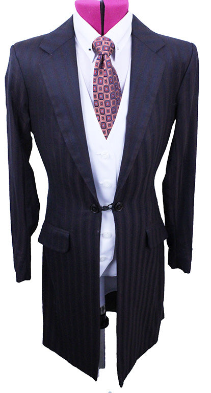 Day Suit Becker Brothers Charcoal and Brown Shadow Stripe