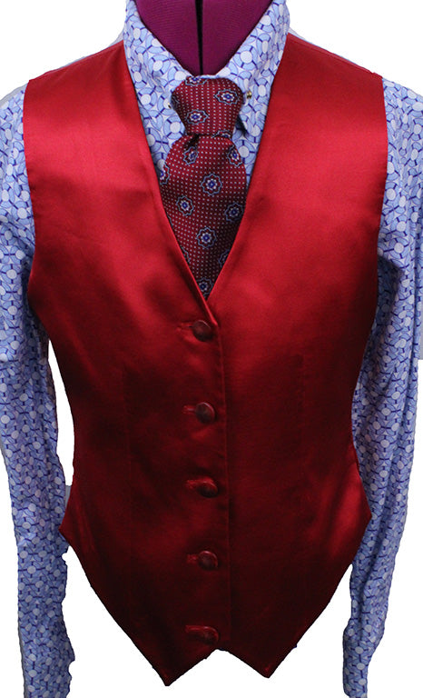 Vest Frierson Red Satin