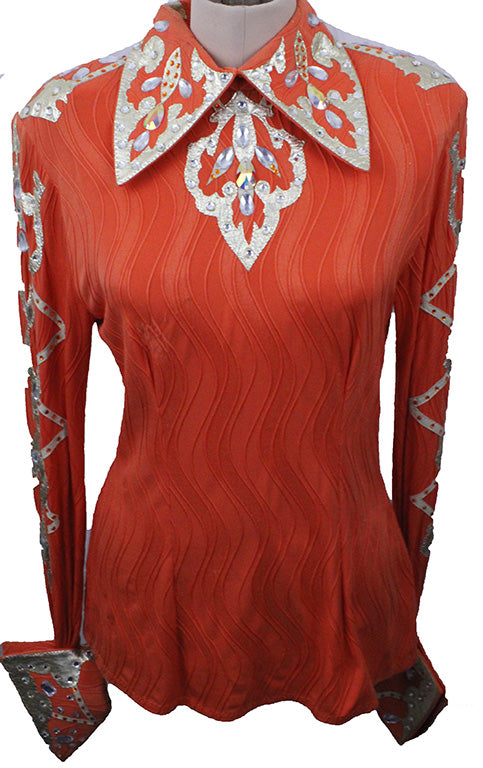 Western Top Orange and Gold Jewel