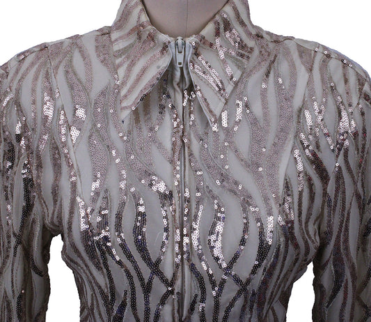 Western Top Hobby Horse Gold and Tan Sequin