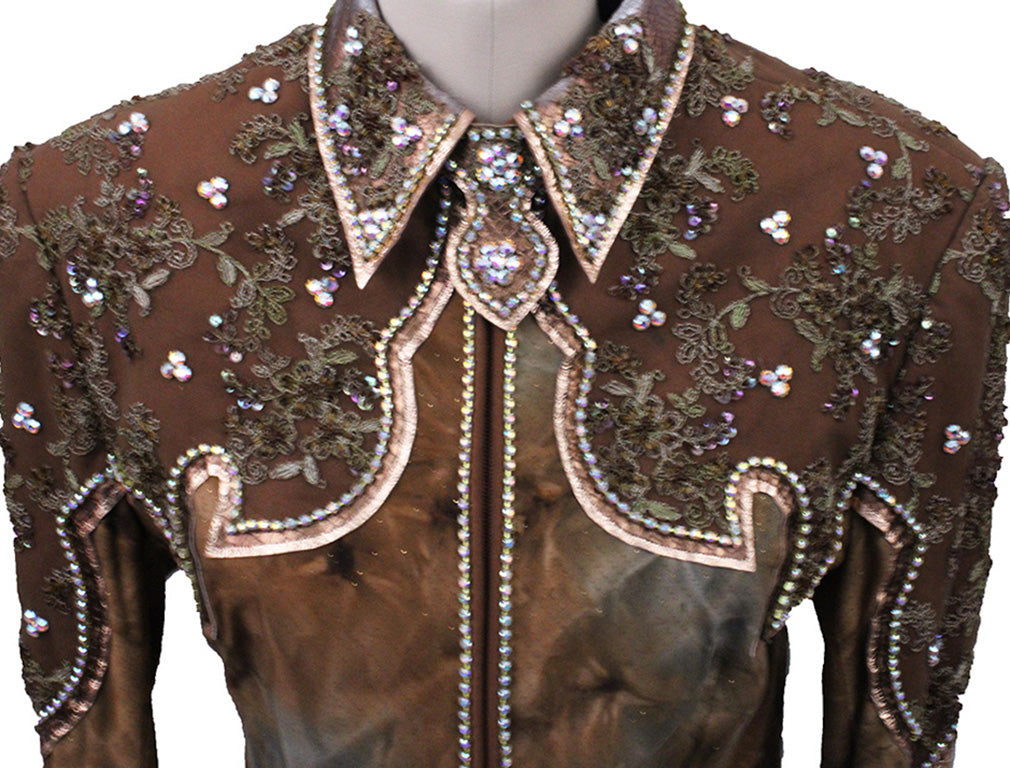 Western Set Show Season Copper Jacket, Pants, Chaps and Saddle Blanket