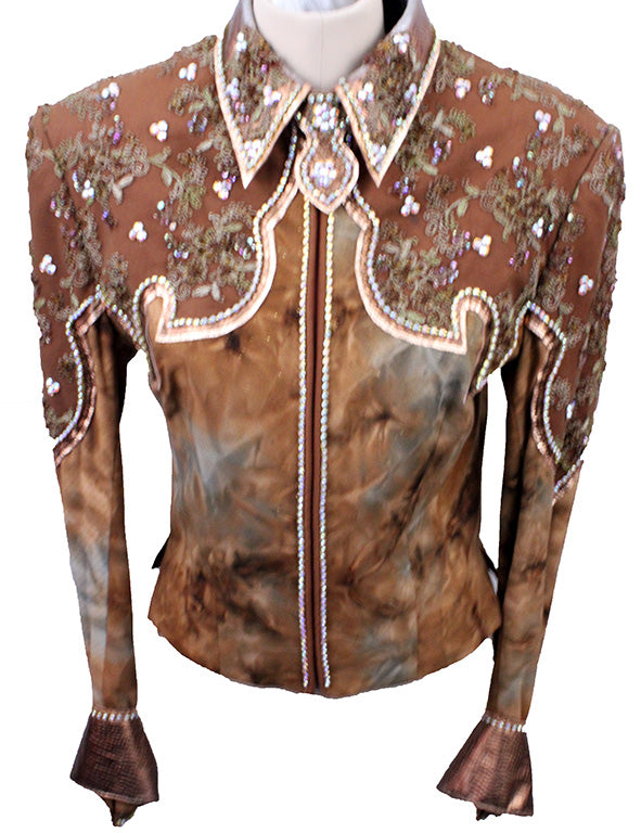 Western Set Show Season Copper Jacket, Pants, Chaps and Saddle Blanket